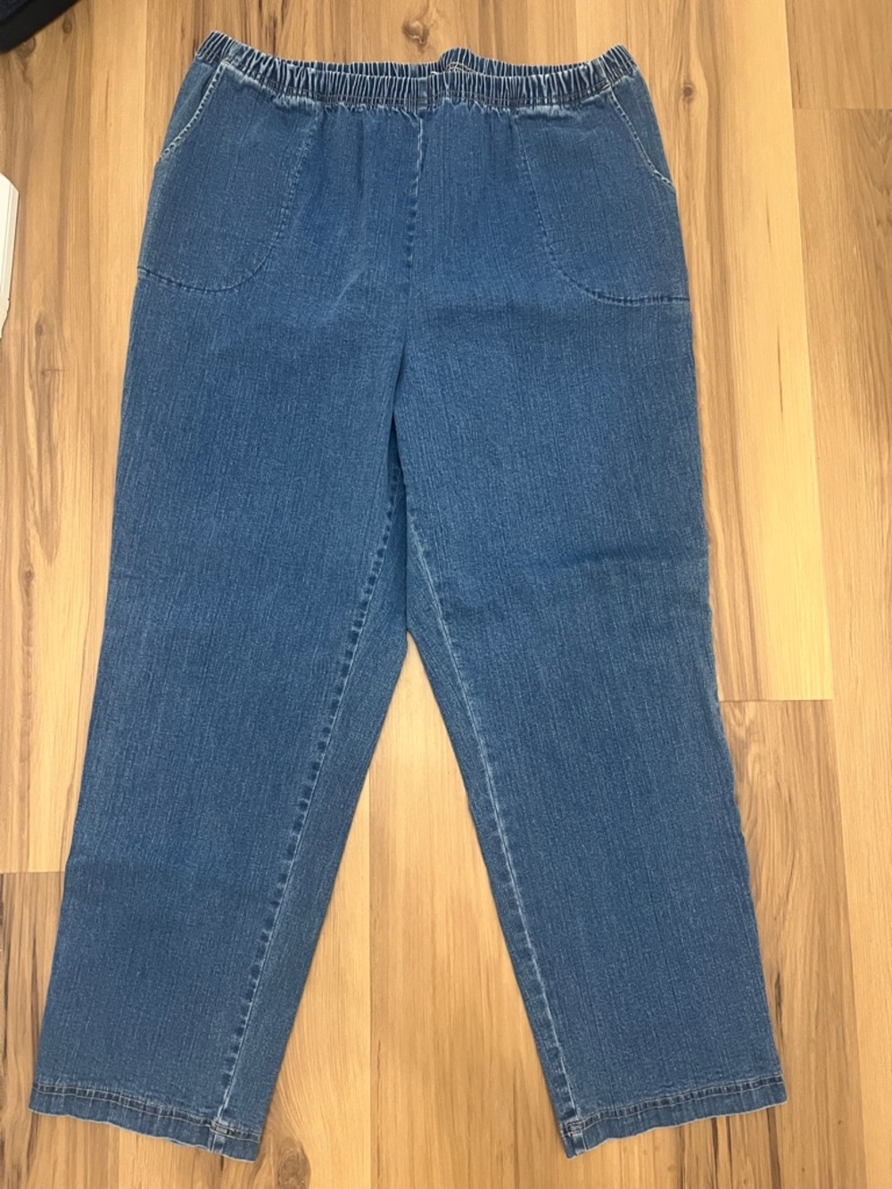 croft & barrow Blue Straight-Leg Elastic Waist Jeans